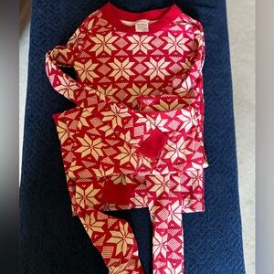 Hanna Andersson Festive Red and White Pajama Set